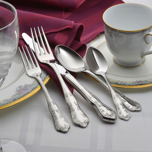 Martha Washington Stainless Flatware - 20 Piece Set Made in USA