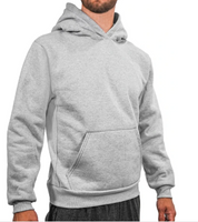 Grey Heavy Weight Fleece Hoodie by WSI Size S - 3XL Sport Made in USA 692PHH