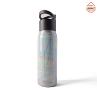 Irridescent Originals Water Bottle w/Black Cap Made in USA by Liberty Bottleworks AlumBottle