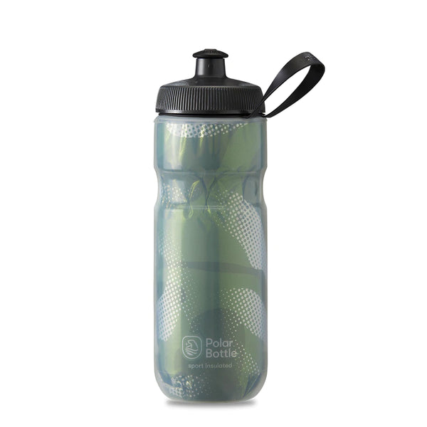Clearance: Sports Insulated Water Bottle 20 oz Contender Olive by Polar Bottle Made in USA