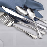 Classic Rim Stainless Flatware 65 Piece Set Made in USA