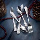 Christmas Season Stainless Flatware 20 Piece Set Made in USA