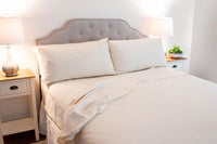 Cotton Percale Bed Sheet Set Made in the USA of 100% USA Cotton (45% Organic)