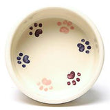 NEW! WALKING PAWS SMALL PINK PET DISH SET by Emerson Creek Pottery Made in USA Set, Small Pet2746