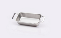 Stainless Steel Loaf Pan with Handles Made in USA by 360 Cookware BW010-LP