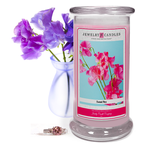 Sweet Pea Jewelry Candle Made in USA