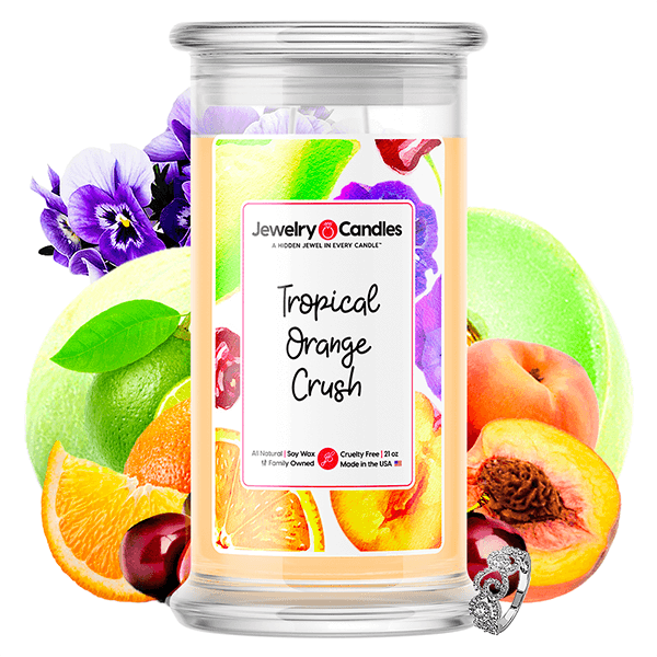 Tropical Orange Crush Jewelry Candle Made in USA